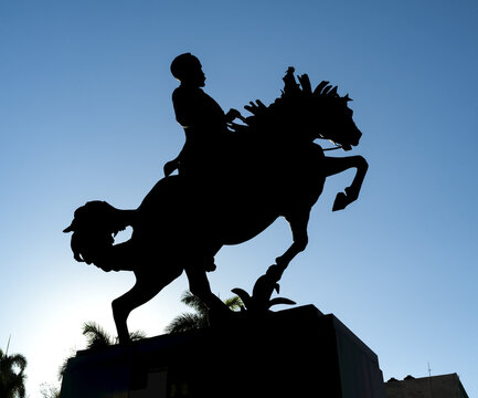 The monument to General Antonio Maceo on the Malecon; Havana, Cuba