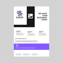 Brochure cover design layout for business stock illustration
