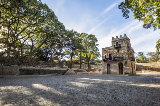 Three-storied bathing palace at Fasilides Bath; Gondar, Amhara Region, Ethiopia