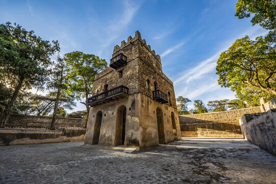 Three-storied bathing palace at Fasilides Bath; Gondar, Amhara Region, Ethiopia