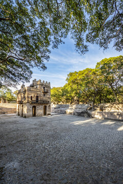 Three-storied bathing palace at Fasilides Bath; Gondar, Amhara Region, Ethiopia
