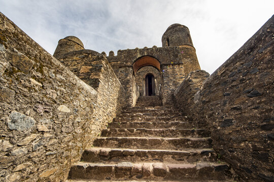 Fasilides Castle, founded by Emperor Fasilides in the 17th century, Fasil Ghebbi (Royal Enclosure); Gondar, Amhara Region, Ethiopia