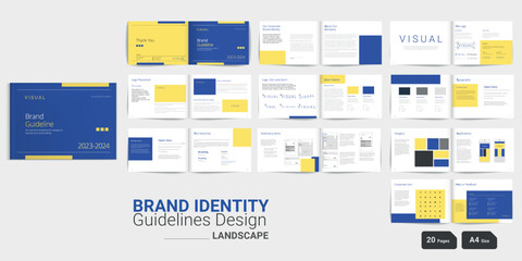 Minimalist Brand Identity Guidelines Landscape Brand Guidelines Design Brand Guideline template Brand Manual