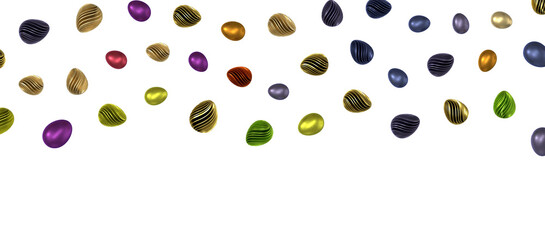 Colorful handmade easter eggs