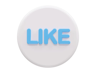 Like icon text effect vector illustration 3d rendering