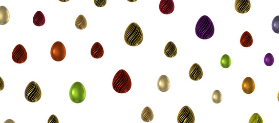 Colorful handmade easter eggs