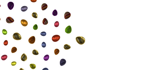 Colorful handmade easter eggs