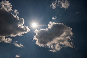 Obraz premium Ray of lights through the clouds