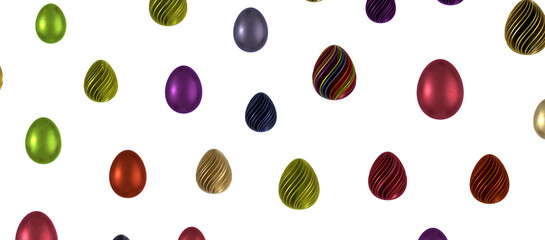 Colorful handmade easter eggs