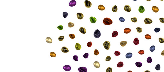 Colorful handmade easter eggs