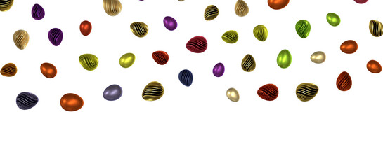 Colorful handmade easter eggs