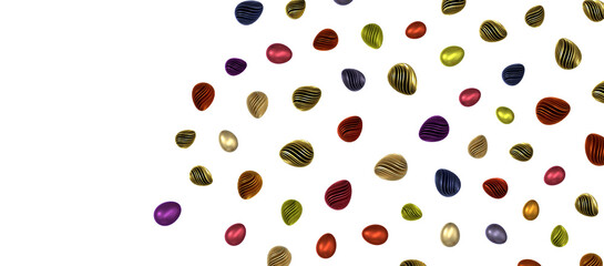 Colorful handmade easter eggs