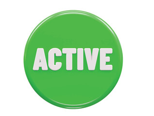 Active icon 3d rendering illustration vector 