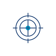  Aim icon. Focus on business target.