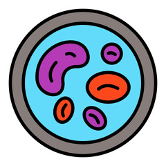 White Blood Cell Filled Line Icon