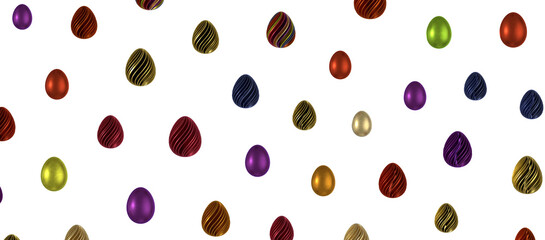 colorful easter eggs from above