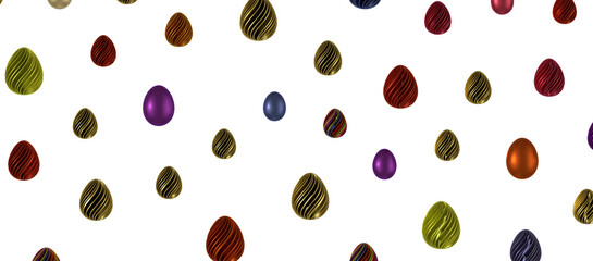 colorful easter eggs from above