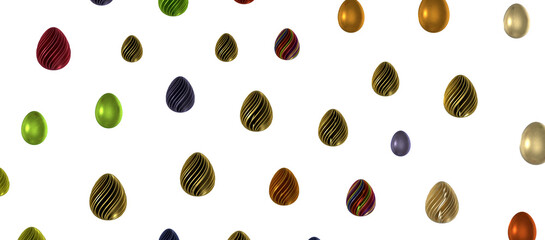 colorful easter eggs from above