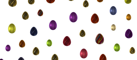 colorful easter eggs from above