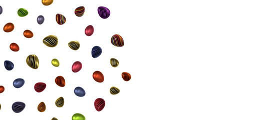 colorful easter eggs from above