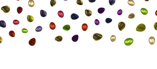 colorful easter eggs from above