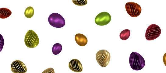 colorful easter eggs from above