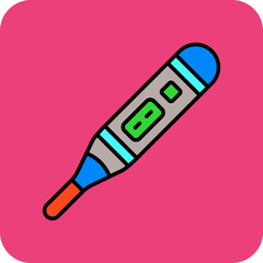 Thermometer Multicolor Round Corner Filled Line Icon