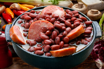 Purple bean feijoada