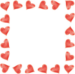 Happy Valentines Day watercolor heart background vector illustration.