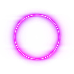 Pink Neon Circle PNG