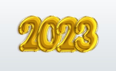 Greeting new year card with 2023 numbers