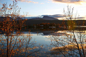 Sunset over Mestervik or Meistervik is a village in Balsfjord Municipality in Troms og Finnmark county, Norway