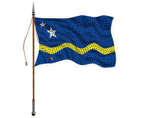 National flag of Kuracao. Background  with flag of Kuracao.