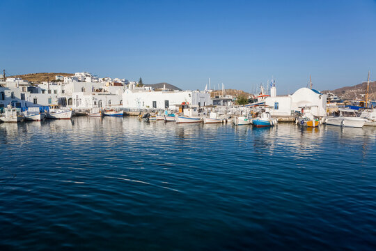 Fishing Boats, Old Port of Naoussa; Naoussa, Paros Island, Cyclades, Greece