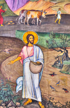 Fresco, Holy Trinity Cathedral, founded in 1902; Sibiu, Transylvania Region, Romania