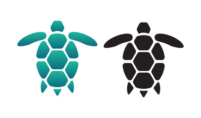 Obraz premium Turtle logo, pictogram isolated on white background, vector illustration 