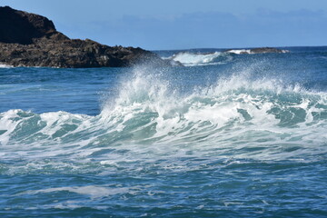 the sea letting you contemplate its beauty and strength