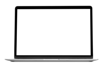 modern laptop computer on the isolated background