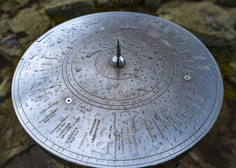 Viewing dial, Borgarvirki, Hunaping vestra, Northwestern Region, Iceland