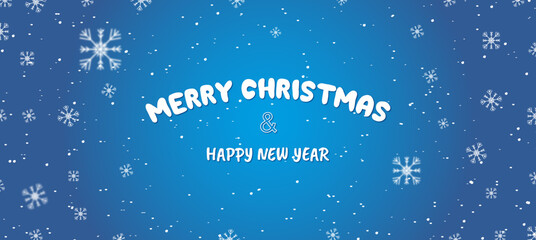 Merry christmas and happy new year blue background,template,poster,banner,greeting card with place of text.Vector illustration