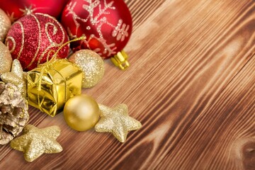 Christmas beautiful colored decorations for holiday