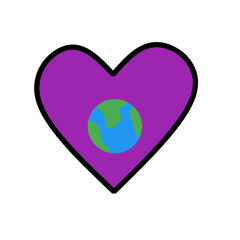 Love earth icon