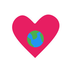 Love earth icon