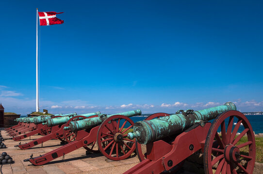 Cannons at Kronborg, Helsingor, Zealand Island, Denmark
