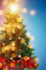 Obraz na płótnie Canvas Beautiful holiday christmas background with tree