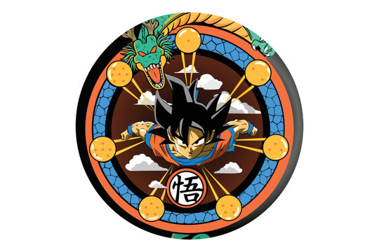 Naruto anime rug design for clothing and merchandise graphic from Dragoon ball