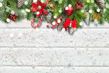 Fototapeta na wymiar Christmas beautiful tree decorations for holiday