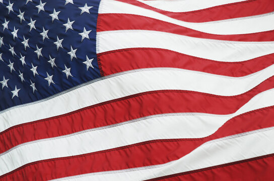 Close-up view of American flag, USA
