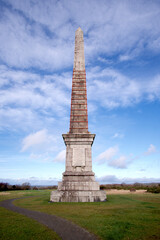 Fototapeta na wymiar Bodmin Cornwall UK 12 21 2022 Gilbert Beacon Obelisk 