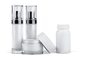 collection of  various beauty hygiene product in containers